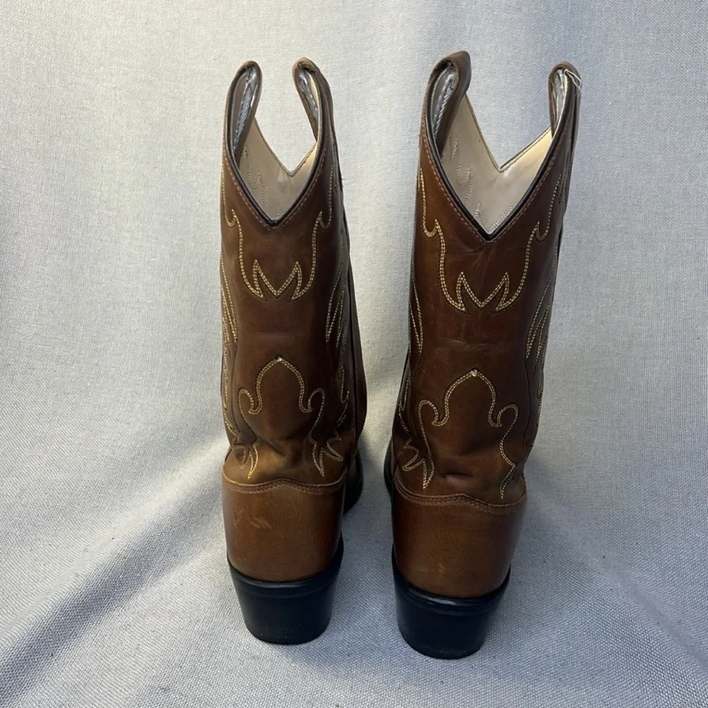 Old West Women's Western Cowboy Boot, CCY8129G, Brown, Size 6.5 - Picture 3 of 8
